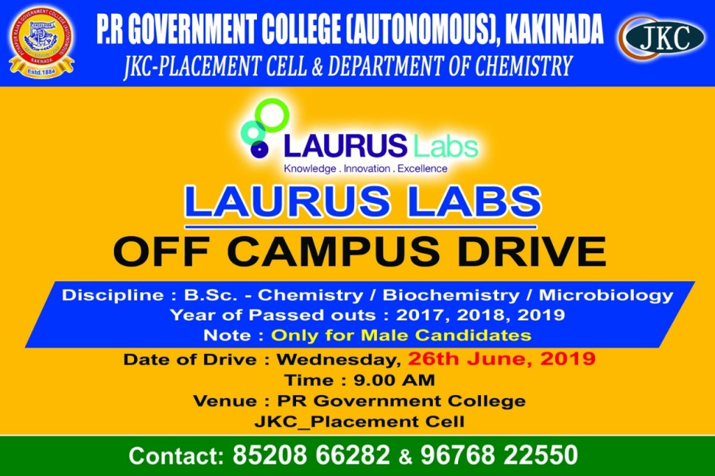 Off Campus Drive conducted by Department of chemistry