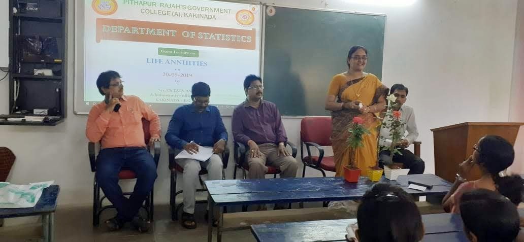 Guest Lecture on Life Annuities(Actuarial Science) by Dept. of Statistics on 20.09.2019