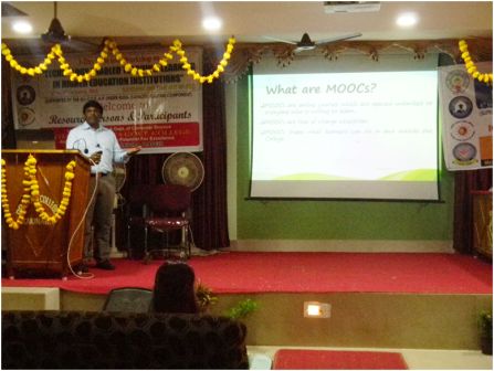 Dr. A. S. N. Chakravarthy delivering a Lecture on â€œMOOCs- The Power of Disruptive Innovationâ€ on 7-10-2015
